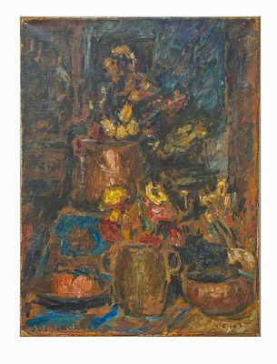 ZVI SHOR - Technique: OIL ON CANVAS Size: 61x46