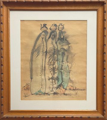 YOSSY STERN - Technique: INK AND WATERCOLOR Size: 50x40