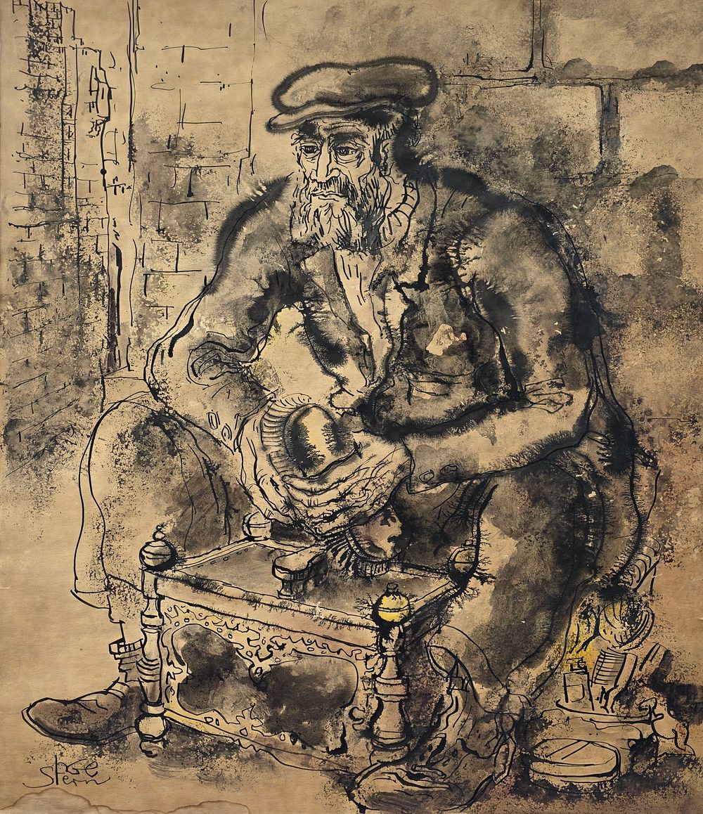 YOSSY STERN - Technique: INK AND WATERCOLOR 
Size: 70x60