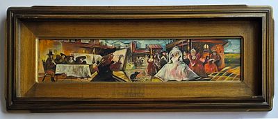 GRETTY RUBINSHTEIN - Technique: OIL ON WOOD Size: 15x70