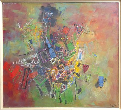 NISSIM ZALAIT - Technique: OIL ON CANVAS Size: 73x81