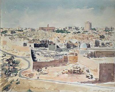 ARIE AZENE - Technique: WATERCOLOR Size: 35x42