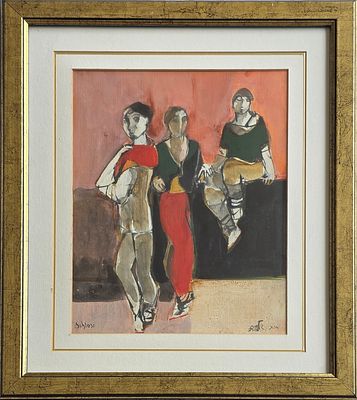 RUTH SCHLOSS - Technique: GOUACHE AND ACRYLIC Size: 38x30