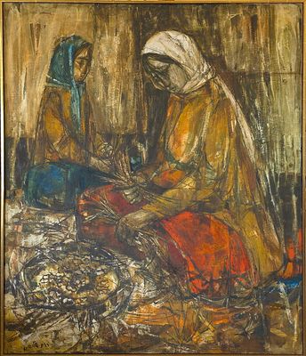 RUTH SCHLOSS - Technique: OIL ON CANVAS Size: 150x125 Date: 1961