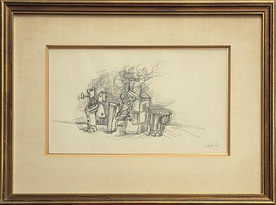 YOSL BERGNER - Technique: CHARCOAL Size: 22x36