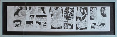 YOSL BERGNER - Technique: INK AND DRAWING Size: 17x70