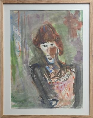 YEHEZKEL STREICHMAN - Technique: WATERCOLOR Size: 65x46