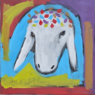 MENASHE KADISHMAN - Technique: ACRYCIC ON CANVAS Size: 30X30