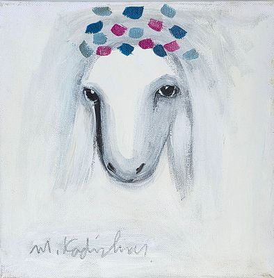 MENASHE KADISHMAN - Technique: ACRYCIC ON CANVAS Size: 25X25