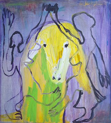 MENASHE KADISHMAN - Technique: OIL ON CANVAS Size: 110x100