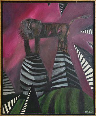 NAFTALI BEZEM - Technique: OIL ON CANVAS Size: 100x80 Date: 1967