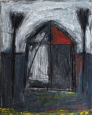 AHARON MESSEG - Technique: OIL ON CANVAS Size: 32x26
