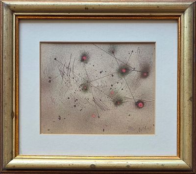 MORDECHAI ARDON - Technique: INK AND WATERCOLOR Size: 13x17