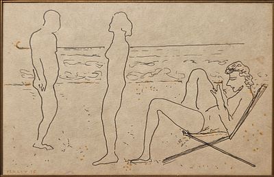 DAVID PERLOV - Technique: DRAWING Size: 14x23 Date: 1975