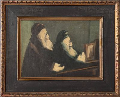 AVRAHAM GOLDBERG - Technique: OIL ON CANVAS BOARD Size: 28x38