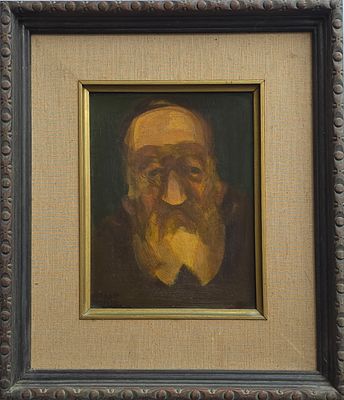 AVRAHAM GOLDBERG - Technique: OIL ON WOOD Size: 28x22