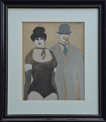 DAVID SCHENAUER - Technique: GOUACHE Size: 26x20