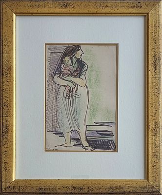 ELIAHU SIGARD - Technique: MARKER AND PASTEL Size: 25x16