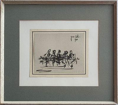 YONA LOTAN - Technique: INK Size: 18X23 Date: 1961