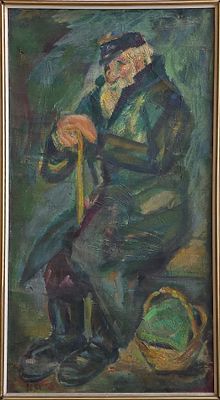 MOSHE FISHZON - Technique: OIL ON CANVAS Size: 72X39