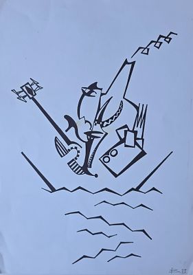 BAZOUKA JOE - Technique: INK Size: 42x30