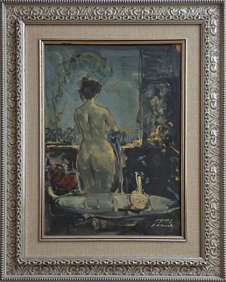AVINOAM KOSOWSKI - Technique: OIL ON WOOD Size: 48x34