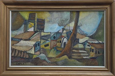 GERSHON RENNERT - Technique: OIL ON CANVAS Size: 33X55