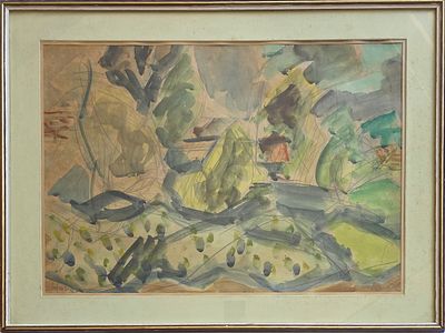 SHIMSHON HOLTZMAN - Technique: WATERCOLOR AND DRAWING Size: 48x68