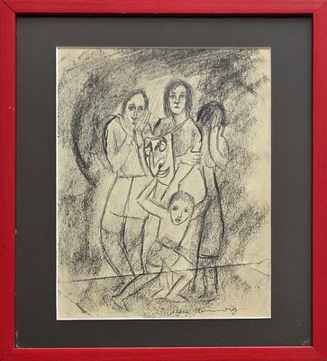 LEA GRUNDIG - Technique: CHARCOAL Size: 24x18