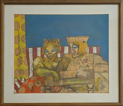 HAIM COHEN HOOFER - Technique: OIL ON PAPER Size: 50x60 Date: 1983