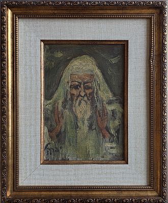 ITZHAK FRENKEL FRENEL - Technique: OIL ON BOARD Size: 21X14