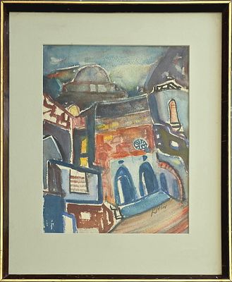 MORDECHAI LEVANON - Technique: GOUACHE Size: 37x28