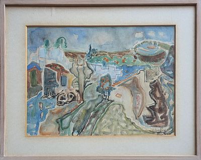 MORDECHAI LEVANON - Technique: GOUACHE Size: 36x48
