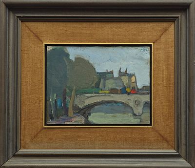 MOSHE ROSENTHALIS - Technique: OIL ON CANVAS ON WOOD Size: 23x31