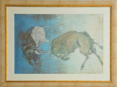 EDWIN SOLOMON - Technique: OIL ON PAPER Size: 47x69