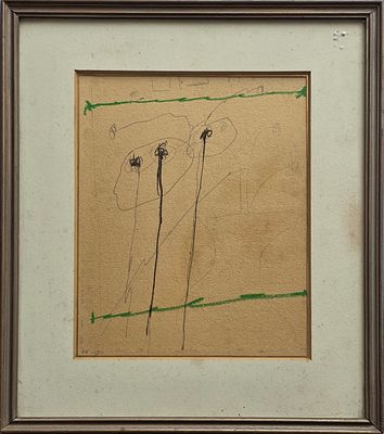 RAFFI LAVIE - Technique: DRAWING AND PASTEL Size: 37x27 Date: 1976
