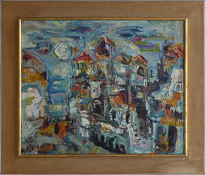 ITZHAK FRENKEL FRENEL - Technique: OIL ON CANVAS Size: 46x55