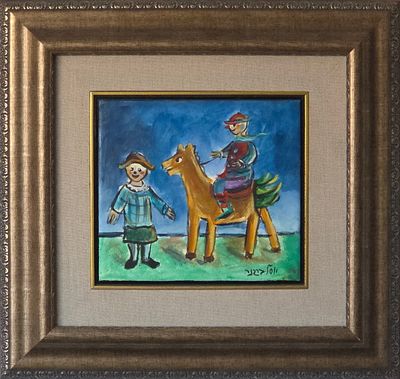 YOSL BERGNER - Technique: OIL ON BOARD ON CANVAS Size: 28x31