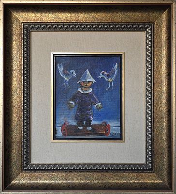 YOSL BERGNER - Technique: OIL ON ARTIST BOARD Size: 25x20