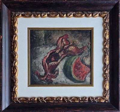 YOSL BERGNER - Technique: OIL ON MAZONITE Size: 31x34