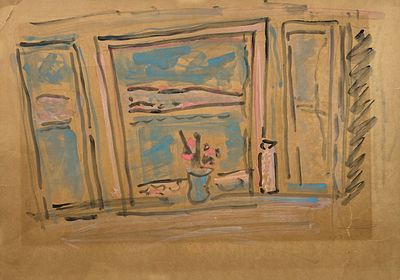 YOSSEF ZARITZKI - Technique: WATERCOLOR Size: 35x50