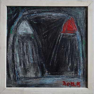 AHARON MESSEG - Technique: OIL ON CANVAS Size: 22X22