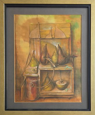 SAMUEL BAK - Technique: PASTEL Size: 61X46 Date: 1971