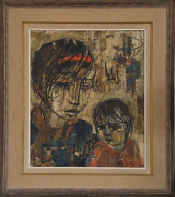 RUTH SCHLOSS - Technique: OIL ON CANVAS Size: 71x60
