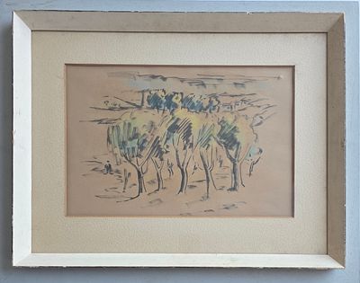DAVID HENDLER - Technique: WATERCOLOR Size: 28X42