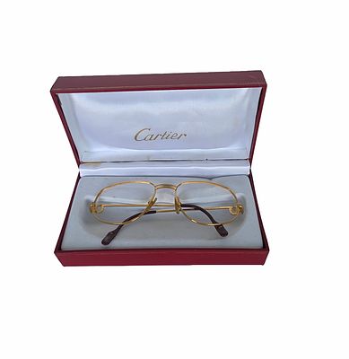 מסגרת משקפיים מתוצרת CARTIER בתוך קופסה מקורית , מידה 54-18. נראות במצב טוב כפי 