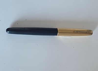 עט נובע תוצרת PARKER, דגם 51, ציפורן זהב 14 קראט, אורך 13.4