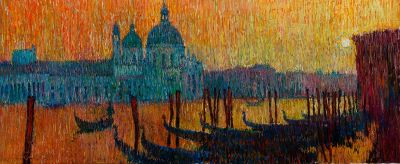 Чеботару Андрей. "Вечерняя Венеция" 2012 г.	60x138 	 холст, масло. Чеботару Андрей родился 23 