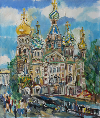 Тараканова Ксения “Храм Спаса на Крови”. 2014 г.	89x59	холст, масло. Тараканова Ксения родилась 