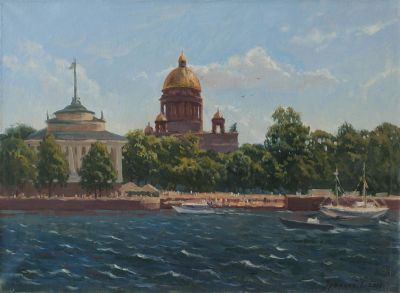 Урванов Алексей. "Питерская набережная"	2008 г.	70x40.	Холст, масло. В 2006 году художник 
